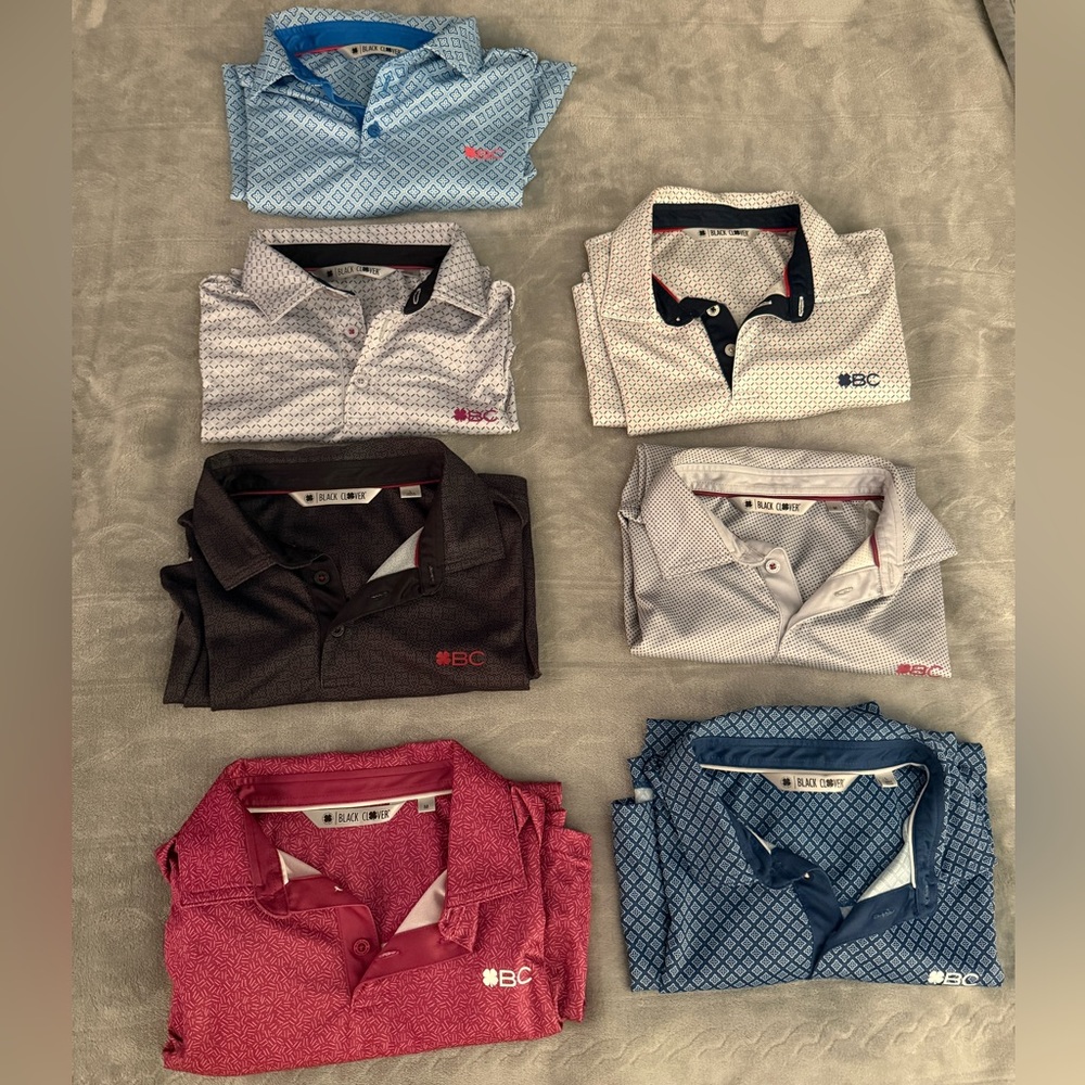 Black Clover Golf Polos